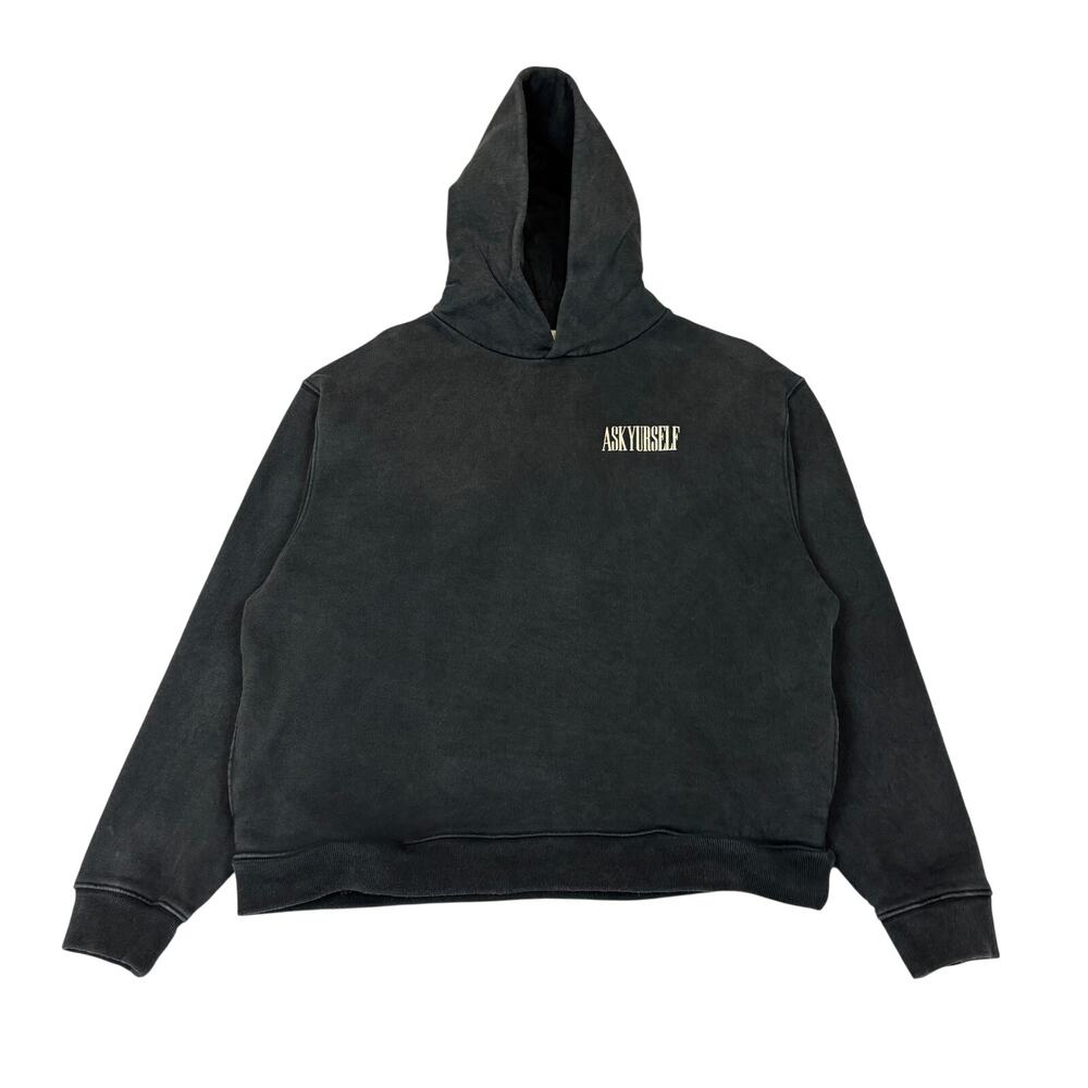 ASKYURSELF Faded Hoodie Men's Small Pullover Boxy Oversized